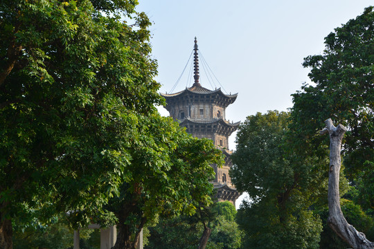 寺院古塔风景