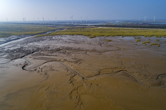 中國(guó)黃海江蘇省東部沿海海涂潮汐