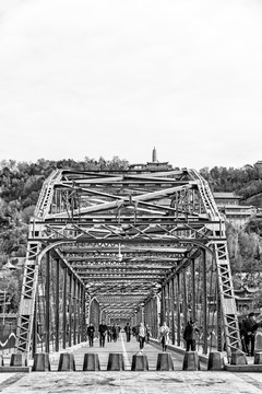 兰州黄河第一桥中山桥老照片