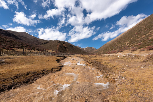 西藏高原的小河流