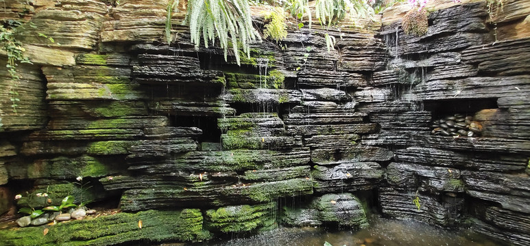 页岩流水背景墙