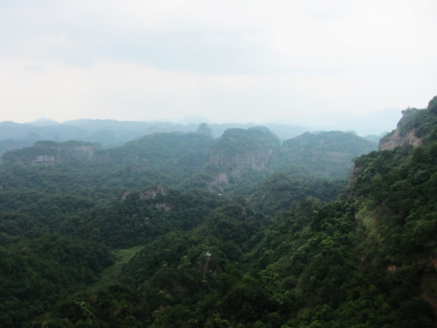 韶关丹霞山风景区山林地貌美景