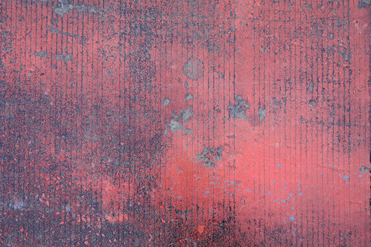 红色斑驳水泥墙