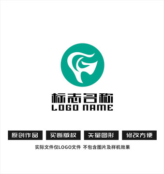 FG字母牙齿标志logo