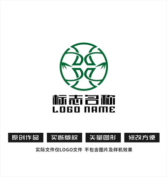 竹子标志环保logo