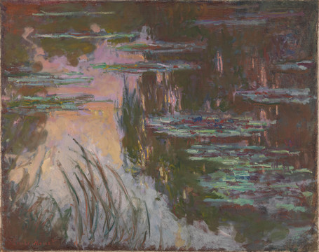克勞德·莫奈睡蓮夕陽(yáng)