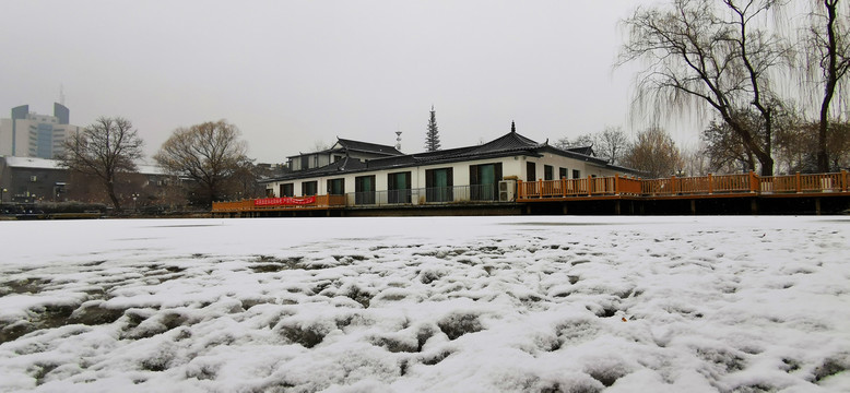 雕塑公园雪景