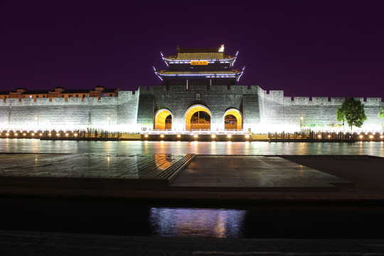 苏州平门夜景