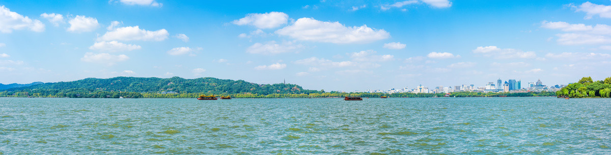 杭州西湖风光全景图
