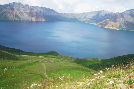 长白山天池西坡景色