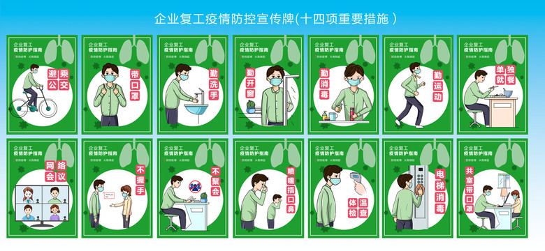 企业复工防疫宣传牌