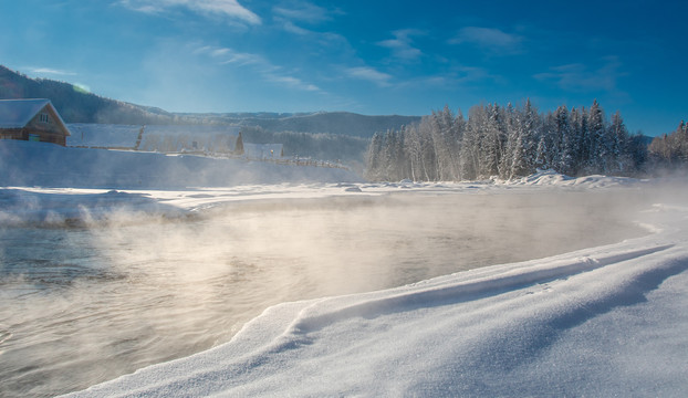 禾木冬季雪景