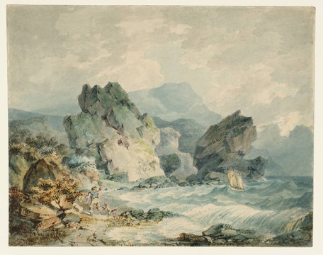 约瑟夫·马洛德·威廉·透纳岩石海岸上的一个海湾
