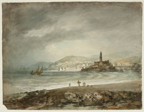 约瑟夫·马洛德·威廉·透纳带有灯塔的地中海海港