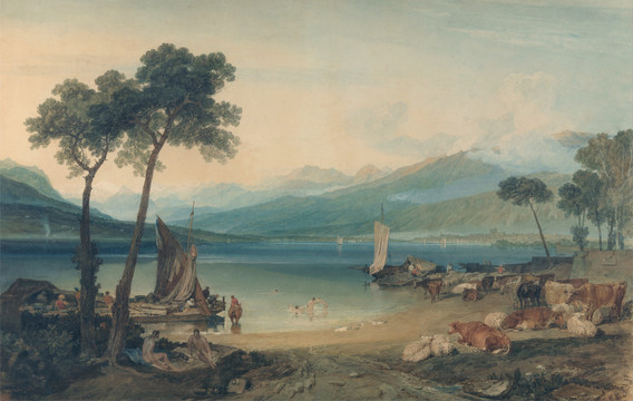 约瑟夫·马洛德·威廉·透纳日内瓦湖和勃朗峰