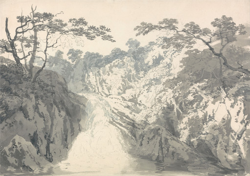 约瑟夫·马洛德·威廉·透纳瀑布景观