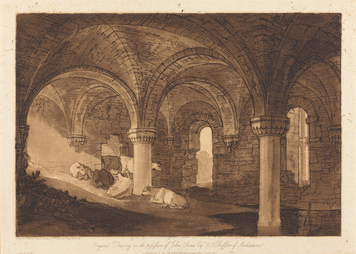 约瑟夫·马洛德·威廉·透纳柯克斯托修道院的土窖