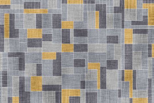 现代几何布纹地毯