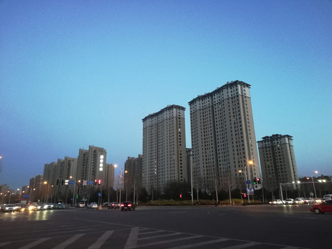 傍晚的城市