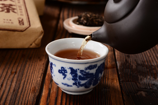 茯茶茶道喝茶