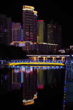 西宁南川河夜景