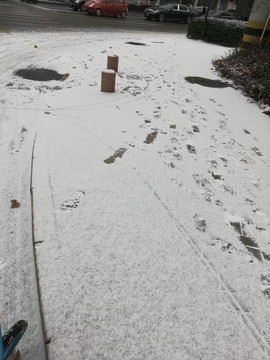 张店雪景