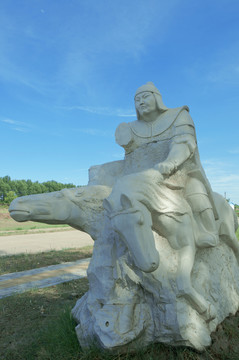 蒙古骑兵雕像