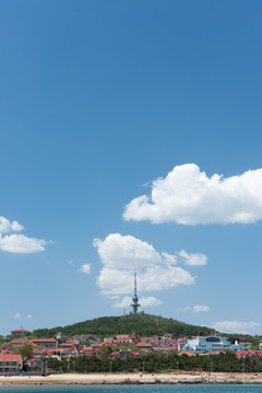 青岛海边电视塔