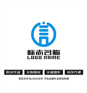 言字标志言字人logo