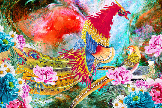 國潮吉祥鳳鳥