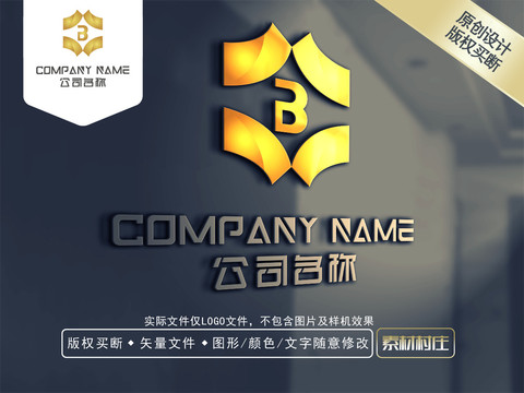 B字母金融保险LOGO