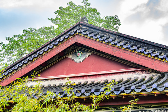 韩文公祠人字形建筑山墙