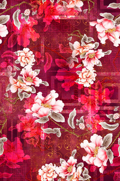 香云紗花型旗袍花型緞面花型