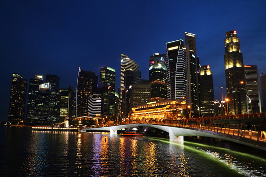 新加坡滨海湾夜景