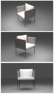 原创中式餐椅模型效果图