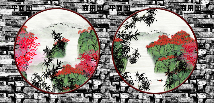 山水客廳裝飾畫