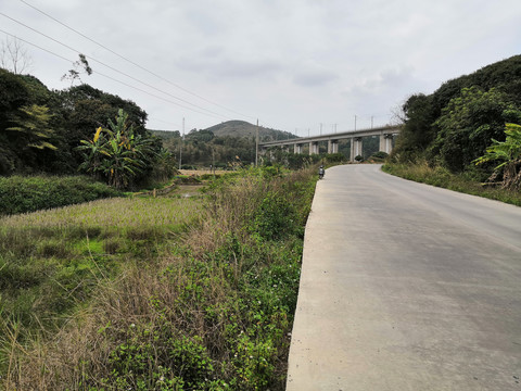 农乡小村火车铁路