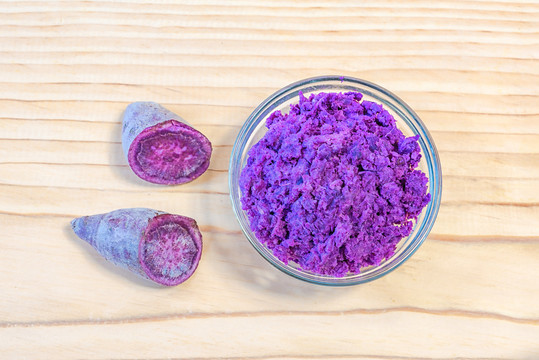 紫薯和紫薯泥