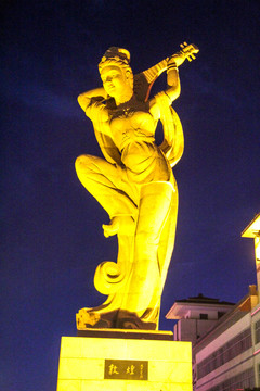 中国甘肃敦煌女神雕塑