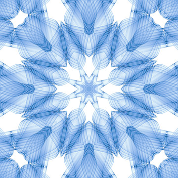 藍(lán)色創(chuàng)意對(duì)稱(chēng)花紋