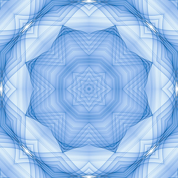藍(lán)色創(chuàng)意對(duì)稱(chēng)花紋