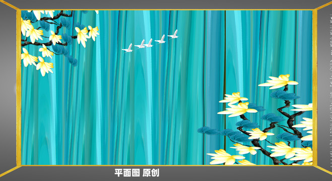 花鳥背景墻