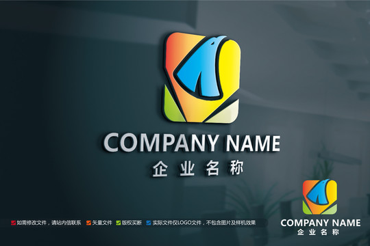 工業(yè)工廠公司標(biāo)志鷹頭LOGO
