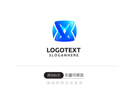 mx字母LOGO设计