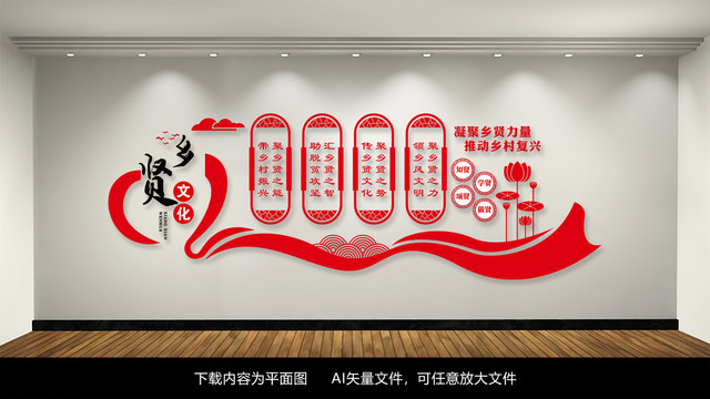 鄉(xiāng)賢口號文化墻