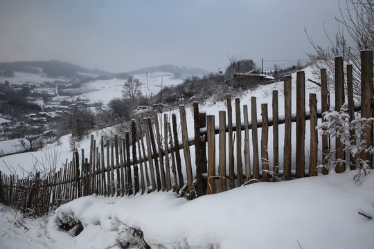 吉林松岭雪村风光