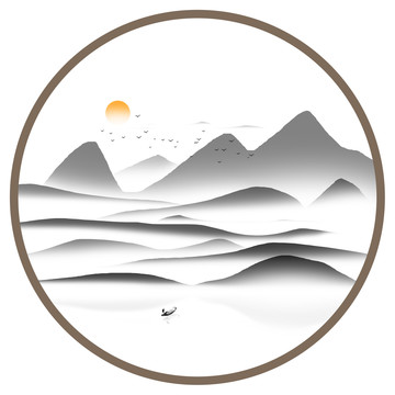 水墨山水畫