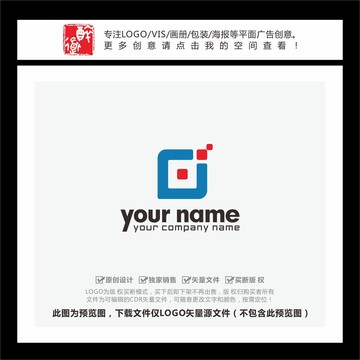 JO字母科技方块LOGO