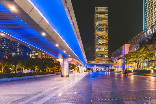 上海浦东陆家嘴金融中心夜景