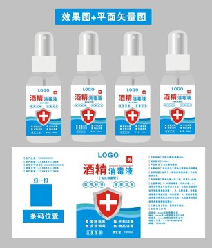 乙醇消毒液酒精消毒液包裝